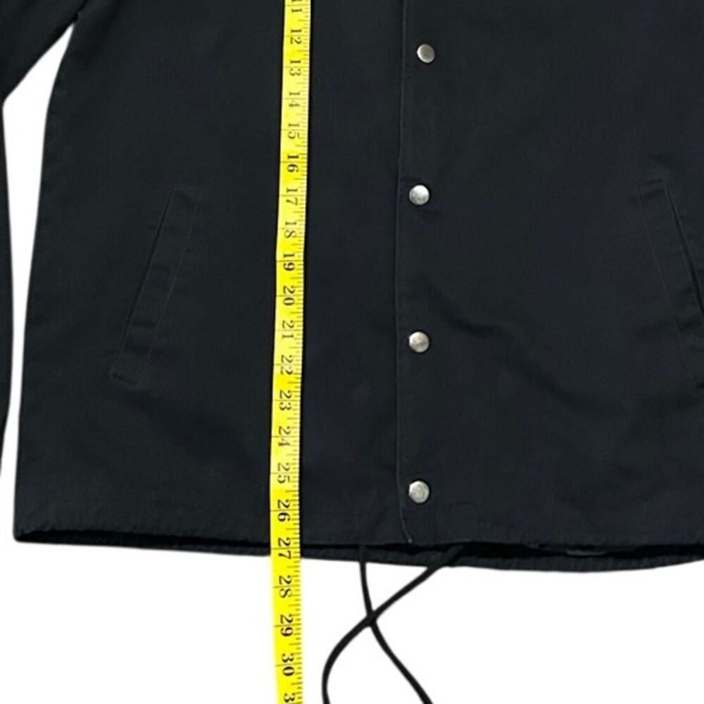 The Rail Black Coach Jacket Men’s Medium Snap Front Cotton Lined Lightweight - Picture 8 of 8